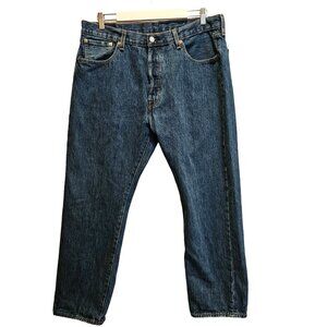 Levi's 501Blue Jeans mens 38x30 Button Fly Straight Cotton Dad Hipster Rugged